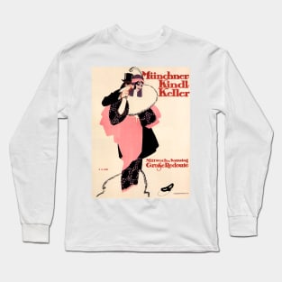 MUNCHNER KINDL KELLER Fashion Department Store Munich 1913 by Hans Rudi Erdt Long Sleeve T-Shirt